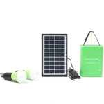 3W Petit système solaire domestique multifonctionnel portable d'éclairage de secours, jaune, vert, rouge