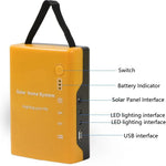 3W Petit système solaire domestique multifonctionnel portable d'éclairage de secours, jaune, vert, rouge