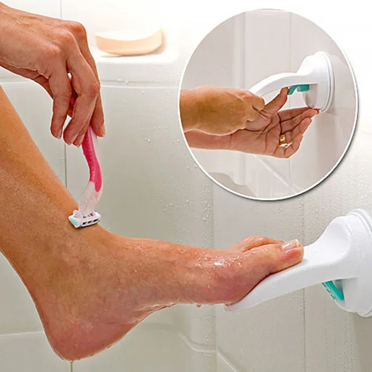 Pédale de pied de salle de bain amovible avec ventouse, sans perçage ni pliage