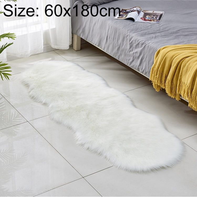 Tapis de sol en similicuir, tapis de canapé en fausse laine, coussins en polaire, tapis de rebord de fenêtre, 60x180cm