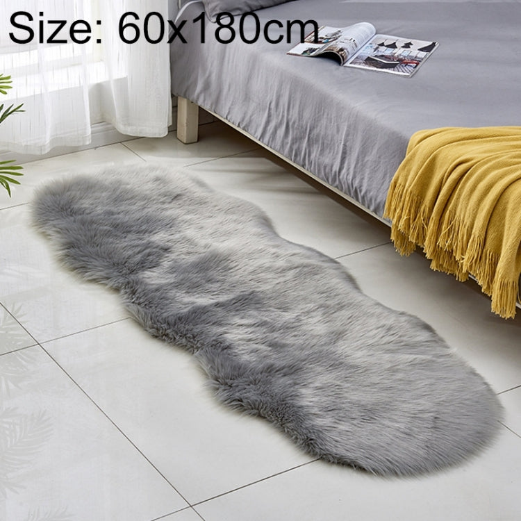 Tapis de sol en similicuir, tapis de canapé en fausse laine, coussins en polaire, tapis de rebord de fenêtre, 60x180cm