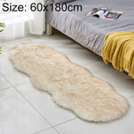 Tapis de sol en similicuir, tapis de canapé en fausse laine, coussins en polaire, tapis de rebord de fenêtre, 60x180cm