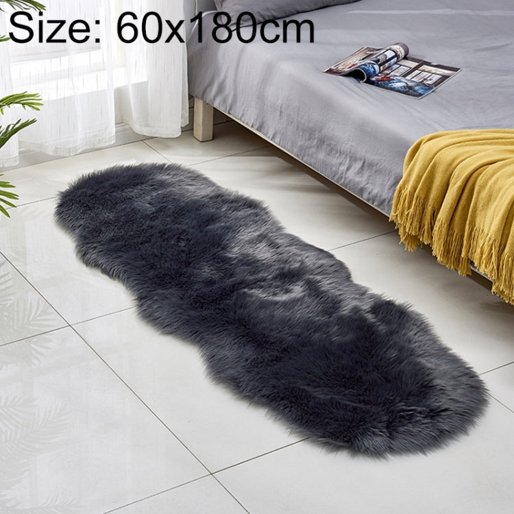 Tapis de sol en similicuir, tapis de canapé en fausse laine, coussins en polaire, tapis de rebord de fenêtre, 60x180cm