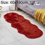 Tapis de sol en similicuir, tapis de canapé en fausse laine, coussins en polaire, tapis de rebord de fenêtre, 60x180cm