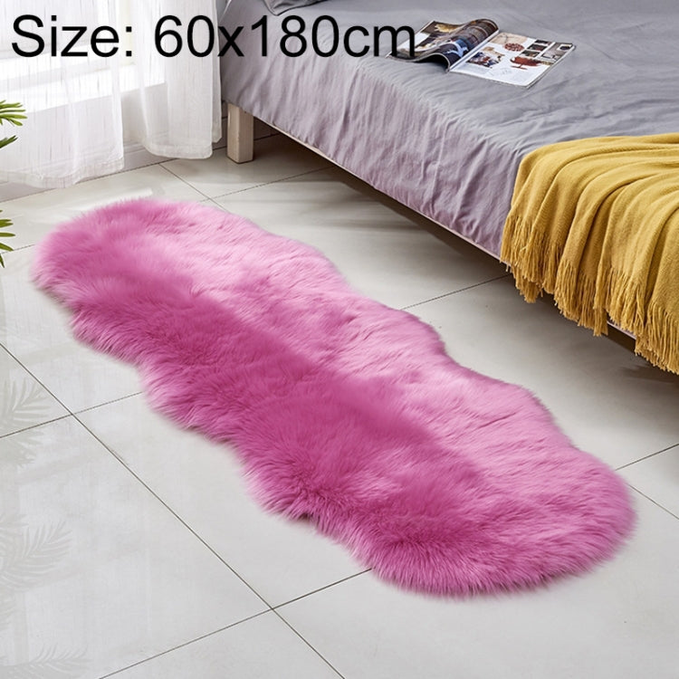 Tapis de sol en similicuir, tapis de canapé en fausse laine, coussins en polaire, tapis de rebord de fenêtre, 60x180cm
