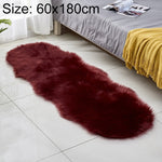 Tapis de sol en similicuir, tapis de canapé en fausse laine, coussins en polaire, tapis de rebord de fenêtre, 60x180cm