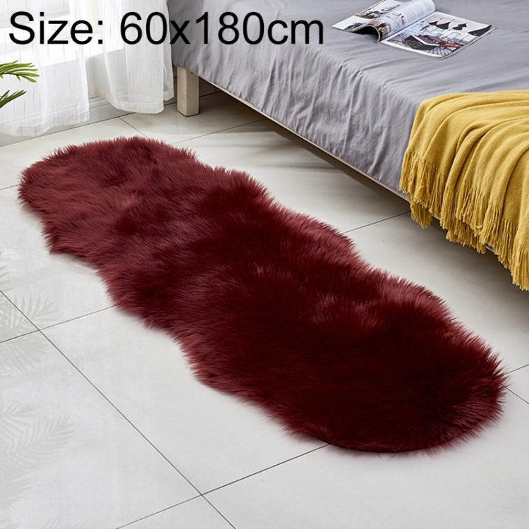 Tapis de sol en similicuir, tapis de canapé en fausse laine, coussins en polaire, tapis de rebord de fenêtre, 60x180cm