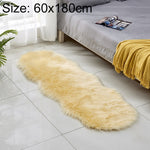 Tapis de sol en similicuir, tapis de canapé en fausse laine, coussins en polaire, tapis de rebord de fenêtre, 60x180cm