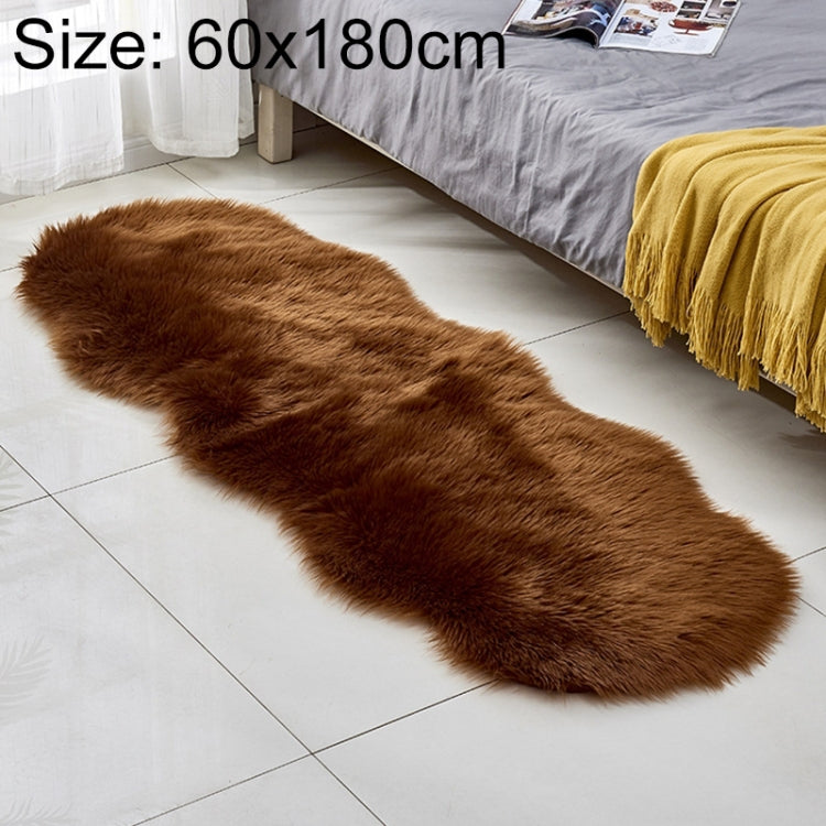 Tapis de sol en similicuir, tapis de canapé en fausse laine, coussins en polaire, tapis de rebord de fenêtre, 60x180cm
