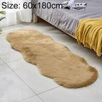 Tapis de sol en similicuir, tapis de canapé en fausse laine, coussins en polaire, tapis de rebord de fenêtre, 60x180cm