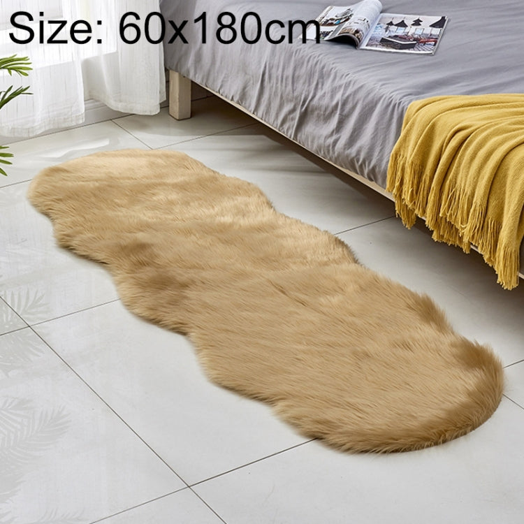 Tapis de sol en similicuir, tapis de canapé en fausse laine, coussins en polaire, tapis de rebord de fenêtre, 60x180cm
