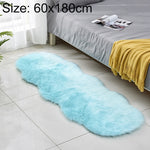 Tapis de sol en similicuir, tapis de canapé en fausse laine, coussins en polaire, tapis de rebord de fenêtre, 60x180cm