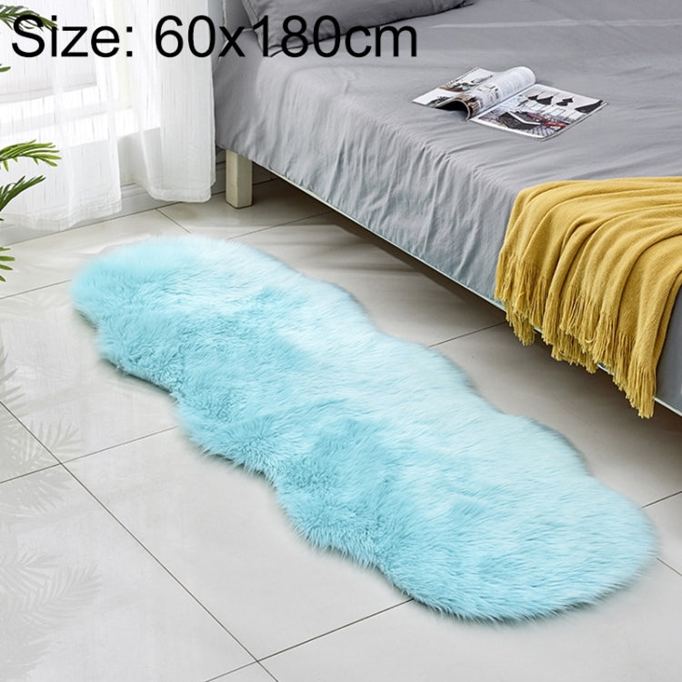 Tapis de sol en similicuir, tapis de canapé en fausse laine, coussins en polaire, tapis de rebord de fenêtre, 60x180cm