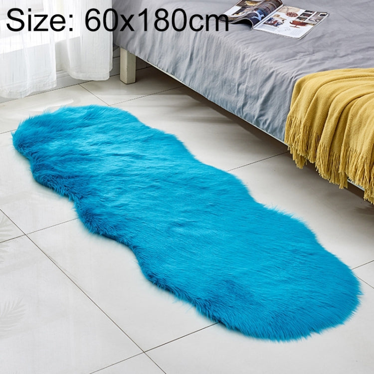 Tapis de sol en similicuir, tapis de canapé en fausse laine, coussins en polaire, tapis de rebord de fenêtre, 60x180cm