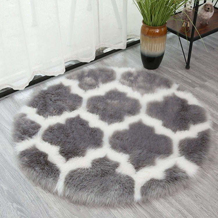 Décoration de tapis en peluche en fausse fourrure pour salon, tapis de sol de yoga, 60 cm, 80 cm, 90 cm, 100 cm