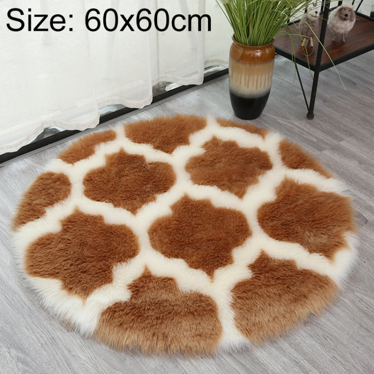 Décoration de tapis en peluche en fausse fourrure pour salon, tapis de sol de yoga, 60 cm, 80 cm, 90 cm, 100 cm