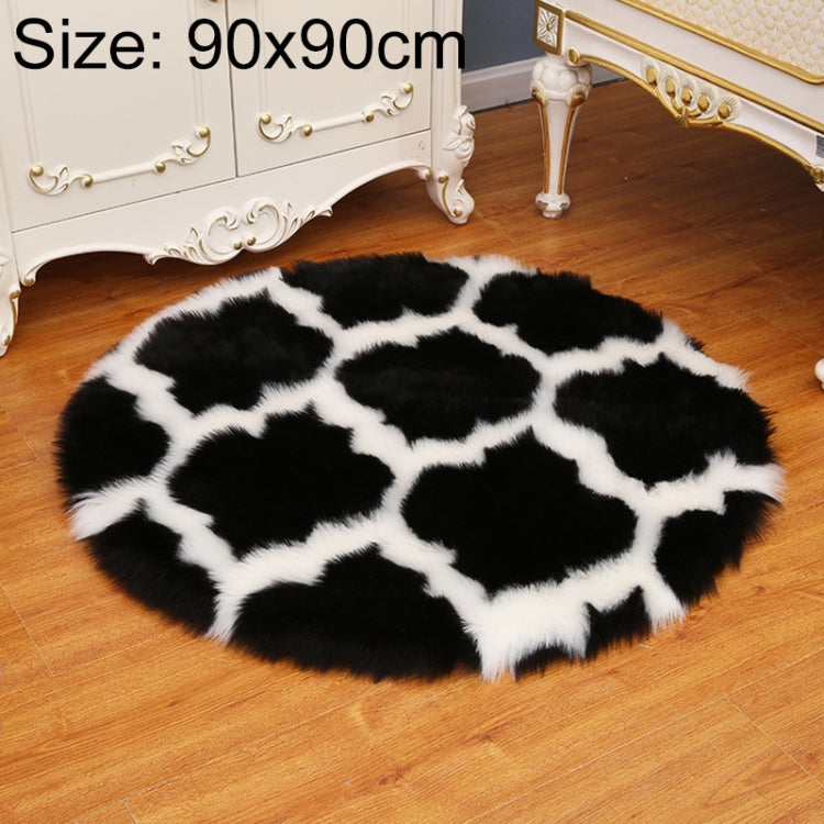 Décoration de tapis en peluche en fausse fourrure pour salon, tapis de sol de yoga, 60 cm, 80 cm, 90 cm, 100 cm
