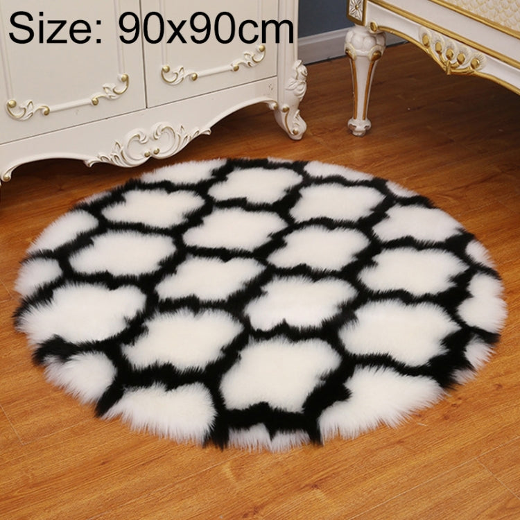 Décoration de tapis en peluche en fausse fourrure pour salon, tapis de sol de yoga, 60 cm, 80 cm, 90 cm, 100 cm