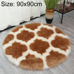 Décoration de tapis en peluche en fausse fourrure pour salon, tapis de sol de yoga, 60 cm, 80 cm, 90 cm, 100 cm