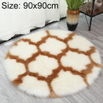 Décoration de tapis en peluche en fausse fourrure pour salon, tapis de sol de yoga, 60 cm, 80 cm, 90 cm, 100 cm