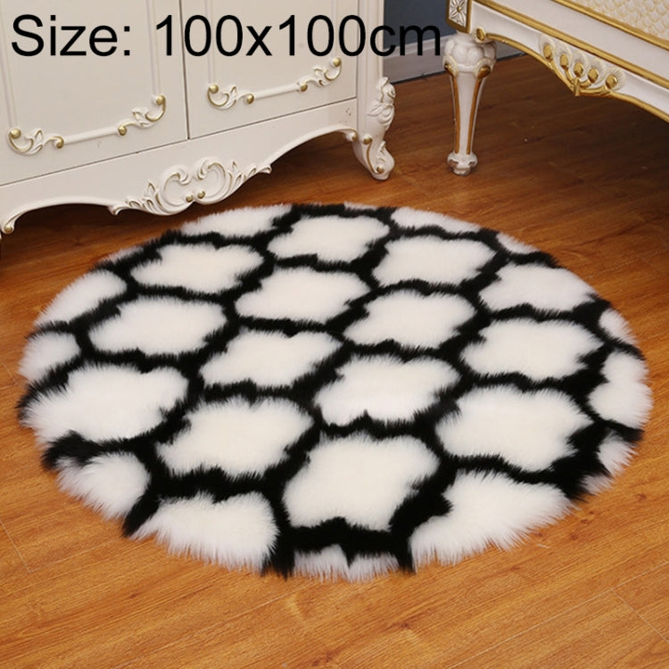 Décoration de tapis en peluche en fausse fourrure pour salon, tapis de sol de yoga, 60 cm, 80 cm, 90 cm, 100 cm
