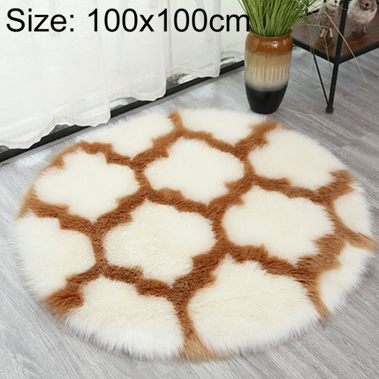 Décoration de tapis en peluche en fausse fourrure pour salon, tapis de sol de yoga, 60 cm, 80 cm, 90 cm, 100 cm