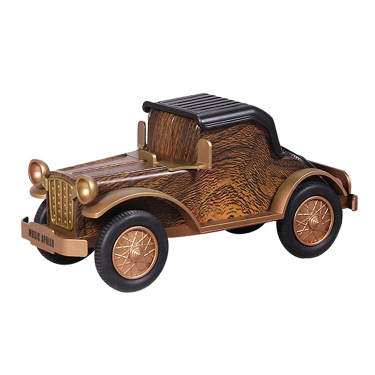 Enceinte Bluetooth sans fil A9 forme voiture classique grain de bois rétro Subwoofer Radio Support portable pour téléphone portable Mini enceinte