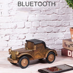 Enceinte Bluetooth sans fil A9 forme voiture classique grain de bois rétro Subwoofer Radio Support portable pour téléphone portable Mini enceinte