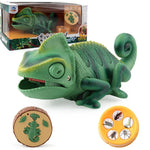 8888 Caméléon rampant électrique pour enfants, télécommandé par infrarouge, jouet amusant avec lumière respirante et colorée.