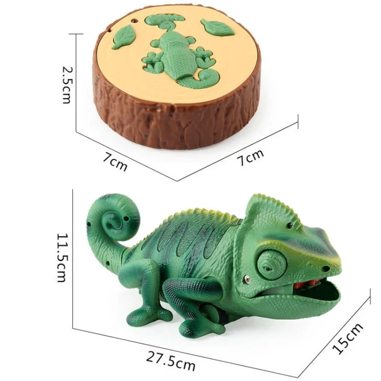 8888 Caméléon rampant électrique pour enfants, télécommandé par infrarouge, jouet amusant avec lumière respirante et colorée.