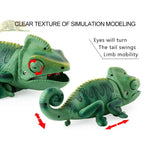 8888 Caméléon rampant électrique pour enfants, télécommandé par infrarouge, jouet amusant avec lumière respirante et colorée.
