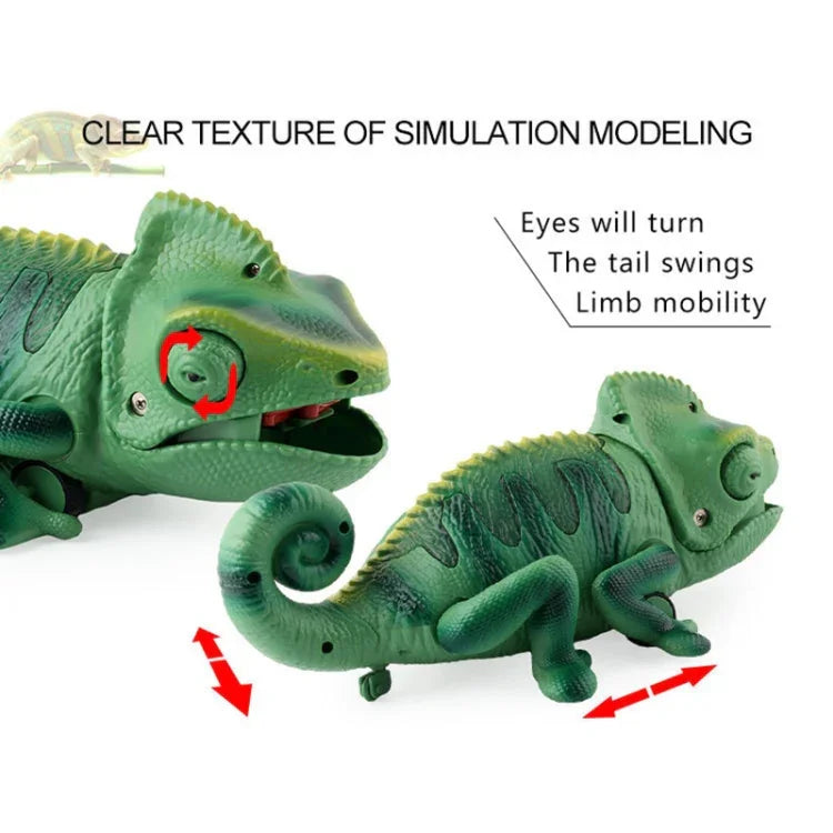8888 Caméléon rampant électrique pour enfants, télécommandé par infrarouge, jouet amusant avec lumière respirante et colorée.