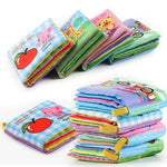 Hochet Bébé Jouet Livre en Tissu Animal Doux Jouet Suspendu pour Poussette Nouveau-né Jouets d'Éveil Éducatifs, Fruit, Légume, Forme, Véhicule