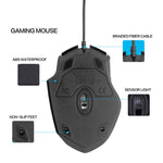 Souris filaire Inphic PW1 Game Mute Macro Definition lumineuse, longueur du câble : 1,5 m, version business noir silencieux, version jeu noir silencieux, version jeu gris titane silencieux