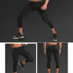 Pantalon de protection à nid d'abeille en lycra haute élasticité pour homme, pantalon de survêtement de basket-ball fitness sept huitièmes, S, M, L, XL, XXL, XXXL