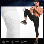 Pantalon de protection à nid d'abeille en lycra haute élasticité pour homme, pantalon de survêtement de basket-ball fitness sept huitièmes, S, M, L, XL, XXL, XXXL