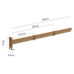 Étendage pliant télescopique pour balcon, étendoir mural d'intérieur, doré long (3 sections), argenté long (3 sections), noir long (3 sections)