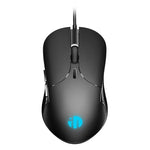 Souris filaire gaming Inphic PB1 Business Office Mute Macro Definition, longueur du câble : 1,5 m, lumière respirante classique à l'arrière, lumière respirante blanche mate