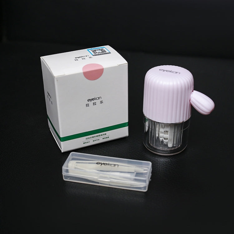 Eyekan HL-830 Outil de nettoyage manuel pour lentilles de contact, rotation manuelle, pour lentilles, étui, rose, vert, bleu