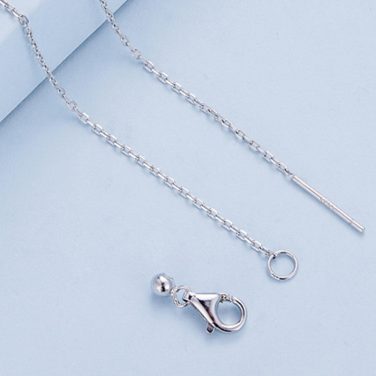 Collier en argent sterling S925, zircon plaqué or blanc Ailes Vibrantes, BSN287