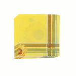 Serviette de fête à imprimé coloré, tissu facial, Tournesol jaune
