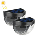 2 lampes solaires murales à LED d'extérieur, semi-circulaires, pour clôture, jardin, pelouse