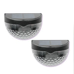 2 lampes solaires murales à LED d'extérieur, semi-circulaires, pour clôture, jardin, pelouse
