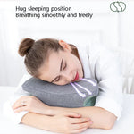Oreiller de sieste portable multifonction BEWALKER pour étudiant, support lombaire, oreiller de sieste pliable en mousse à mémoire, oreiller de sommeil de bureau, 38x20x15cm