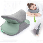 Oreiller de sieste portable multifonction BEWALKER pour étudiant, support lombaire, oreiller de sieste pliable en mousse à mémoire, oreiller de sommeil de bureau, 38x20x15cm