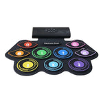 Batterie électronique en silicone, roulée à la main, couleur, rechargeable par batterie au lithium, MD862C