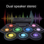 Batterie électronique en silicone, roulée à la main, couleur, rechargeable par batterie au lithium, MD862C