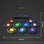 Batterie électronique en silicone, roulée à la main, couleur, rechargeable par batterie au lithium, MD862C