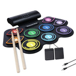 Batterie électronique en silicone, roulée à la main, couleur, rechargeable par batterie au lithium, MD862C