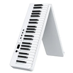 Clavier de piano électronique portable pliable Wersi 88 touches pour débutants, prise CN, USB blanc et noir.